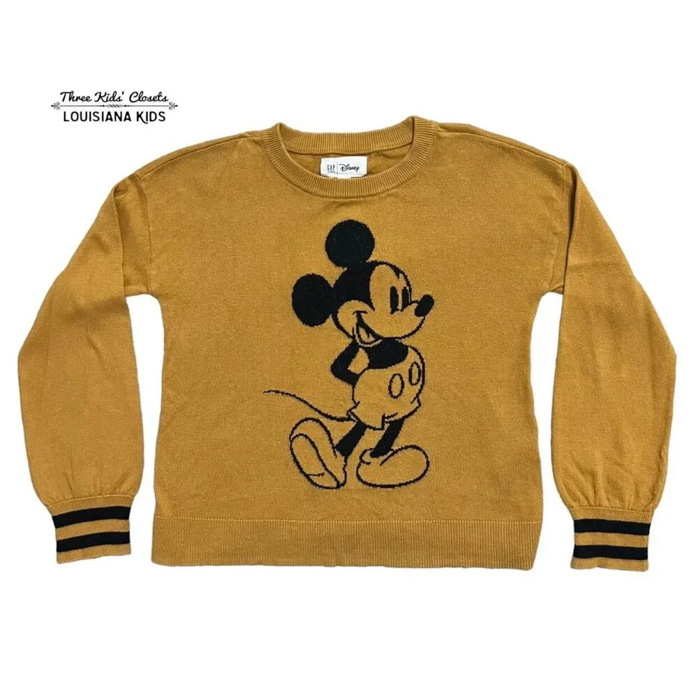 Gap Kids + Disney M (8Y) Mickey Mouse Intarsia Sweater